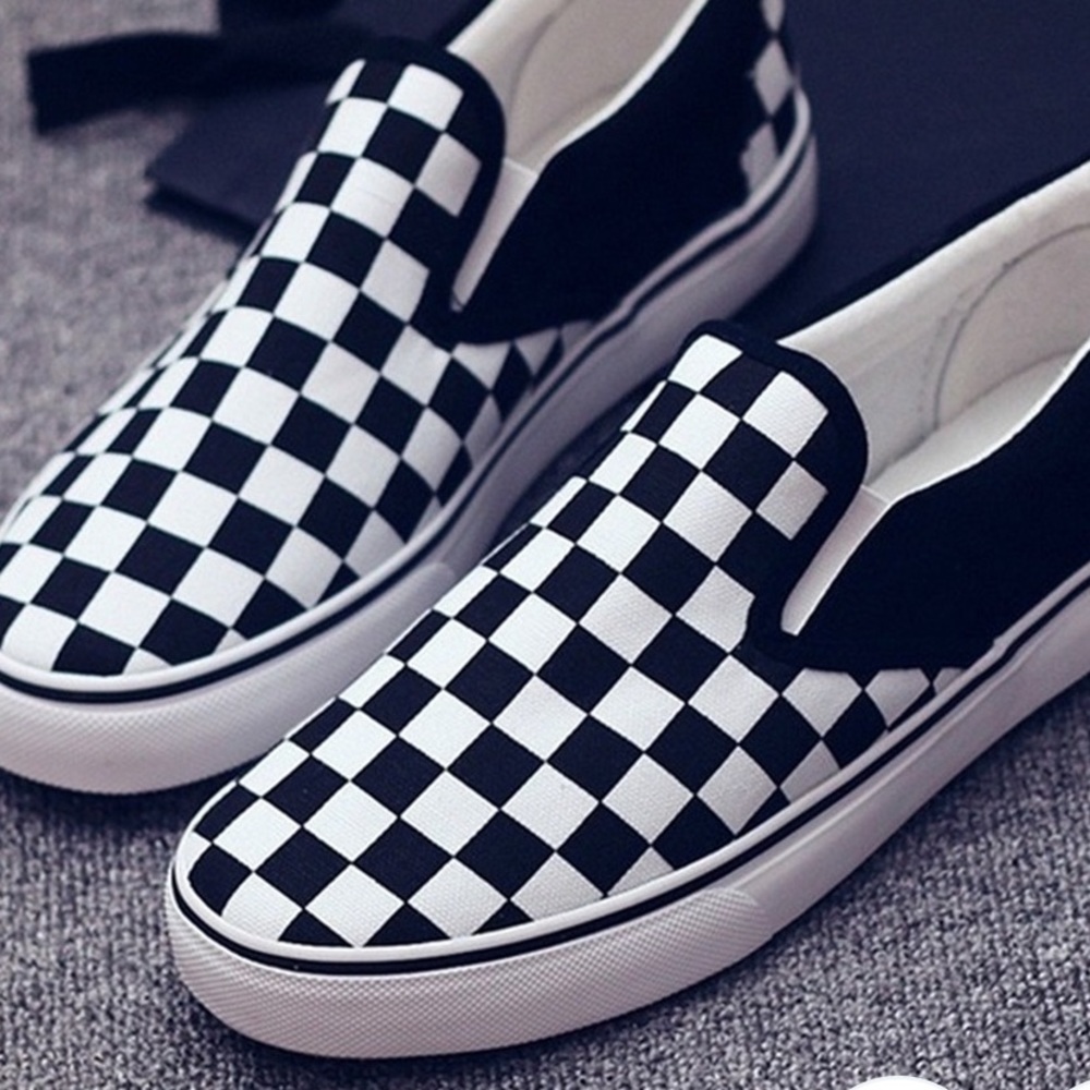 Checkered shoes